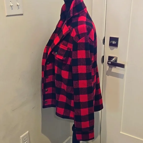 Simply Southern Red and Black Plaid Jacket - Picture 2 of 5